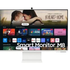 32" SAMSUNG M8 LS32DM801UUXXU Smart 4K Ultra HD HDR LED Display (No Aerial), White