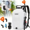 4 Gallon Battery Powered Backpack Sprayer, Psi Electric Garden Pump Sprayer With Lithium Battery For Long Time Spray, Yard Sprayer With Telescopic