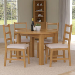 4 - Person Drop Leaf Solid Oak Dining Set