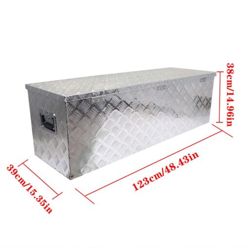 49" X 15" X 15" For Flatbed Truckbed Trailer Storage Aluminum Tool Box