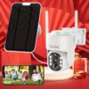 4mp Solar Camera Wireless Outdoor, 4 Cameras Wireless Nvr System For Home Security, 2.4g Wifi, 6led Floodlight, 128g Local Storage, 360° View, 2.5k