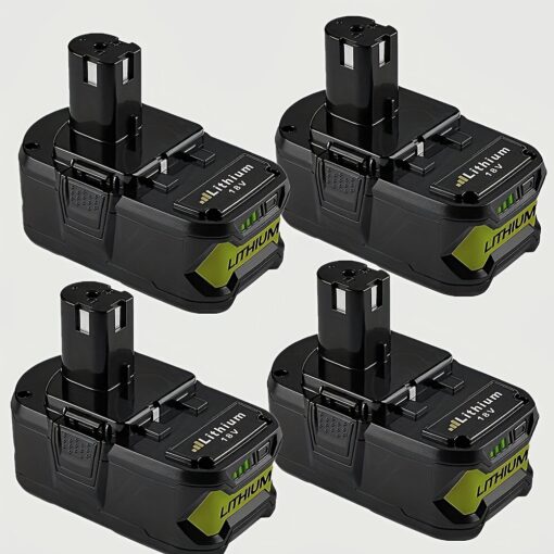 4pack Upgraded 8.0ah P108 Battery Compatible With Ryobi 18v 1 Plus Battery Replacement P108 P104 P105 P107 P109 P122 Cordless Tool Batteries Rapid