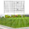 5/ 10 Panels No Dig Decorative Outdoor Garden Fence With Gate For Yard, 40 In (h) Animal Barrier Fencing Rustproof Metal Panel Border For Dog,