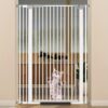 51.18" Extra Tall Cat Gate For Doorway, 30.5"-40" Auto Close Pet Gate Include 2.75" And 5.5" Extension Kits, No Drilling Pressure Mount Kit, Suitable