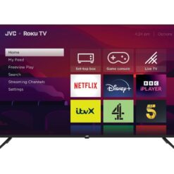 55" JVC LT-55CR530 Roku TV Smart 4K Ultra HD HDR LED TV, Black