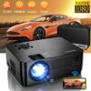 5g Wifi Bt Native 1080p Projector [projector Screen And Bag Included], 300" Display Support 4k Home Theater, 15000lm Full Hd Movie Projector,