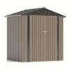 6' X 4' Outdoor Storage Shed, Metal Garden Tool Storage Shed With Sloping Roof And Double Lockable Door, Outdoor Shed For Garden Backyard Patio Lawn