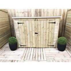 6 x 4 Pressure Treated Tongue And Groove Bike Store / Bike Shed With Double Doors (6' x 4' / 6ft x 4ft)