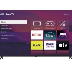 65" JVC LT-65CR530 Roku TV Smart 4K Ultra HD HDR LED TV, Black