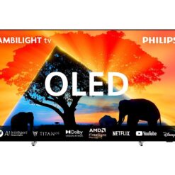 65" PHILIPS Ambilight 65OLED759/12 Smart 4K Ultra HD HDR OLED TV, Silver/Grey,Black