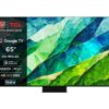 65" TCL 65C855K Smart 4K Ultra HD HDR Mini LED TV with Google Assistant & Amazon Alexa, Silver/Grey