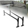 72"-108" Adjustable Trailer Ladder Rack Compatible With Enclosed Trailers And Open Trailers Aluminum Powder Coated Black (6'-9')