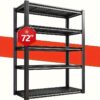 72''h Garage Shelving 5-tier Heavy Duty, Adjustable Metal Shelves- Maximize Your Garage, Basement, Closet & Pantry Storage Space