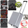 799-piece Aluminium Tool Set - Mobile Mechanics Trolley Case - Ideal For Basic Repairs & Diy