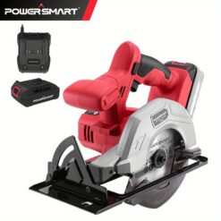 Powersmart 20v 5-1/2-inch Cordless Circular Saw Kit, Includes 1.5ah Battery & Fast Charger, 3800 Rpm, Cuts Up To 1-7/16" At 45° And 1-5/8" At 90°,