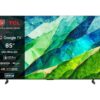 85" Tcl 85C855K Smart 4K Ultra HD HDR Mini LED TV with Google Assistant & Amazon Alexa, Silver/Grey