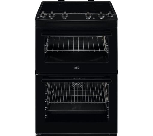 AEG SurroundCook CIX6500ABB 60 cm Electric Ceramic Cooker - Black, Black