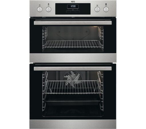 AEG SurroundCook DCB331010M Electric Double Oven - Stainless Steel, Stainless Steel