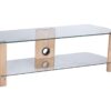 ALPHASON Century 1200 TV Stand - Light Oak, Clear,Brown