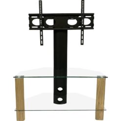 ALPHASON Century 800 mm TV Stand with Bracket - Light Oak, Clear,Brown