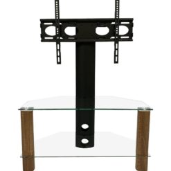 ALPHASON Century 800 mm TV Stand with Bracket - Walnut, Clear,Brown