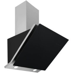 ART28359 60cm Nero Linear Angled Glass Cooker Hood - Designair