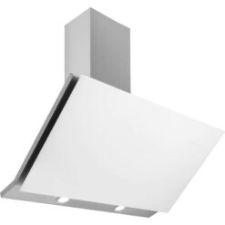 ART28362 90cm Bianco Linear Angled Glass Cooker Hood - Designair