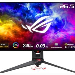 ASUS ROG Swift PG27AQDM Quad HD 26.5" OLED Gaming Monitor - Black, Black