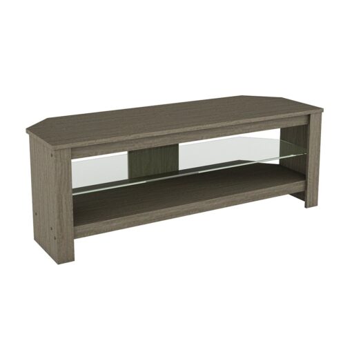 AVF Calibre Up to 55 Inch Glass Shelf TV Stand - Grey Wood