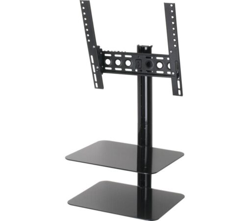 AVF ESL422B TV Bracket with AV Shelving - Black, Black