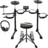 AXUS AXK4 Electronic Drum Kit, White,Black