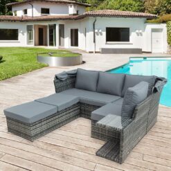 Abbygayl 5 Seater Rattan Sofa Set