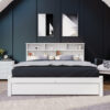 Abryl Super Single Solid Wood Bed