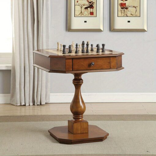 Acme Game Table In Cherry 82844 Included: Game Table*1 Catalog Dimensions: 28''lx 28''wx 31''h Estimated Weight Capacity: 80