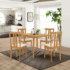 Ahwahnee 4 - Person Drop Leaf Rubberwood Solid Wood Dining Set