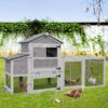 Aivituvin Mobile Chicken Coop, Chicken House For 2-4 Chickens, Hen Cage For Outdoor With Wheels, Nesting Box, Leakproof Pull-on Tray And Uv-resistant