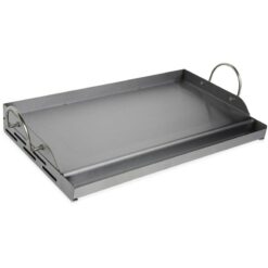 Alice's Garden - 55cm universal griddle for barbecue, Universal griddle plate 55cm, Grey, 61.5x31.8x12.5 cm