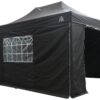 All Seasons 3mx4.5m Pop Up Garden Gazebo & Side Panels-Black