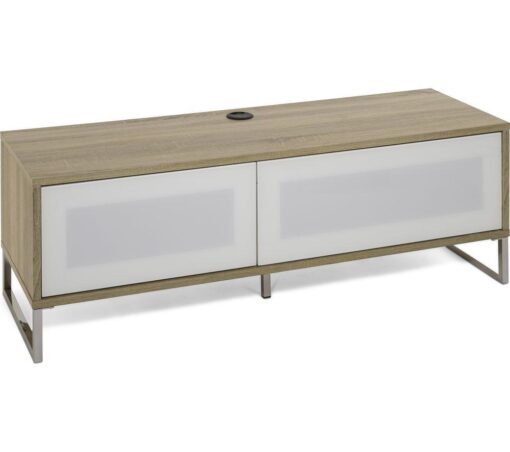 Alphason Helium TV Stand - White & Light Oak, White,Brown