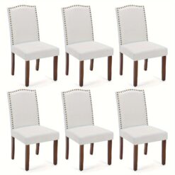 Antonia A Set Of 6 Padded Dining Chairs Decorations And Wooden , Suitable For Homes, Dining , , And