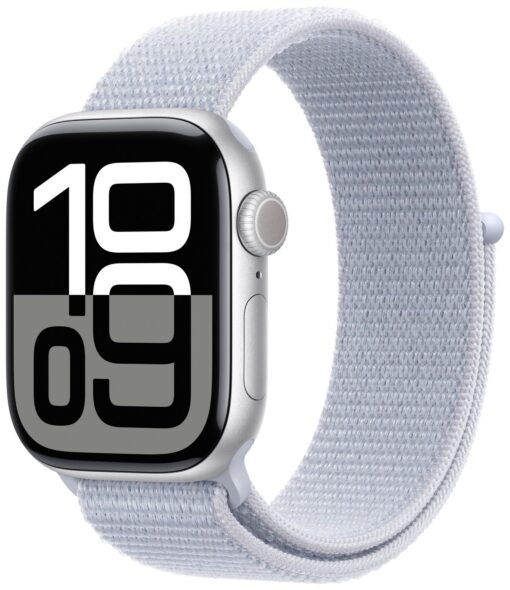 Apple Watch Series 10 GPS 42mm Silver Blue Cloud Sport Loop