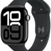 Apple Watch Series 10 GPS 46mm Jet Black Sport Band - S/M