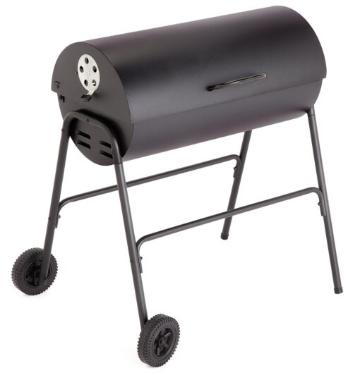 Argos Home Drum Charcoal BBQ With Cover & Utensils