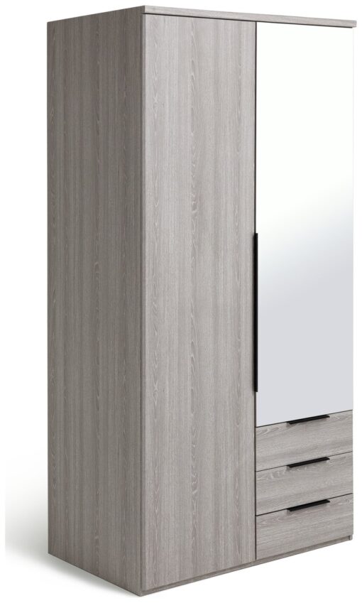 Argos Home Hallingford 2 Door 3 Drawer Wardrobe - Grey Oak