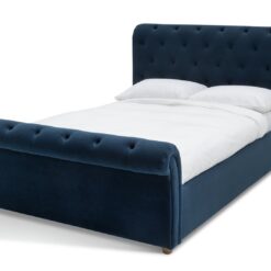 Argos Home Harrogate Kingsize Velvet Ottoman Bed Frame -Navy