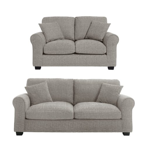 Argos Home Lisbon Fabric 2 and 3 Seater Sofa - Grey