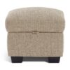 Argos Home Lisbon Fabric Storage Footstool - Stone