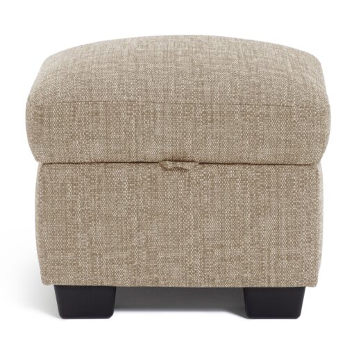 Argos Home Lisbon Fabric Storage Footstool - Stone