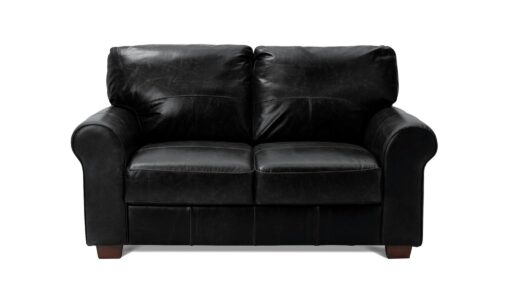 Argos Home Salisbury Leather 2 Seater Sofa - Black