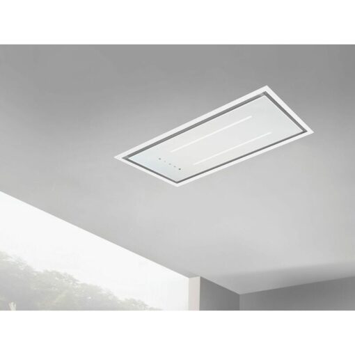 Aria Flush Fit Ceiling Hood 90x30 White - Fits Between Joists - Ducted Or Recirculated - VP-CH93WHT, Ducted Version - White - Viandpro